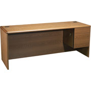 HON 10700 Series, 72" Right Single Pedestal Credenza, Medium Oak