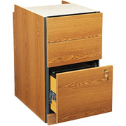 HON 10700 Series, Three-Drawer File Pedestal, Medium Oak