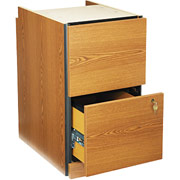 HON 10700 Series, Two-Drawer File Pedestal, Medium Oak