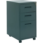 HON 1600 Mobile File Cabinet, 3-Drawer, Charcoal, 28"H x 15"W x 20"D