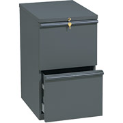 HON 20000 Series, 19-7/8" Deep, 2-Drawer Mobile Vertical File, Charcoal