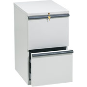 HON 20000 Series, 19-7/8" Deep, 2-Drawer Mobile Vertical File, Light Gray