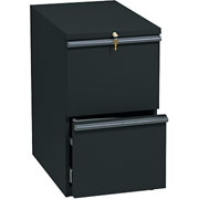 HON 20000 Series, 22-7/8"Deep, 2-Drawer Mobile Vertical File, Black