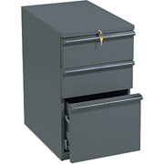 HON 20000 Series 3-Drawer, 22-7/8" Deep Mobile Vertical File, Charcoal