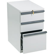 HON 20000 Series 3-Drawer, 22-7/8" Deep Mobile Vertical File, Light Gray