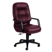 HON 2090 Pillow Soft€¯ Series Exec High Back Swivel/Tilt Chair, Claret Burgundy Fabric HON2091B