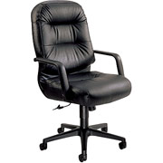 HON 2090 Pillow Soft Series Executive High Back Swivel/Tilt Chair, Black Fabric