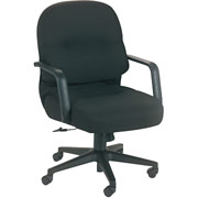 HON 2090 Pillow Soft Series Managerial Mid Back Swivel/Tilt Chair, Black Fabric