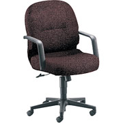 HON 2090 Pillow Soft Series Mgr Mid Back Swivel/Tilt Chair, Claret Burgundy Fabric HON2092BP6