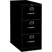 HON 310 Series 3-Drawer, Legal Size Vertical File Cabinet, Black
