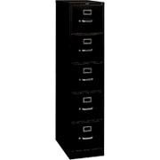 HON 310 Series 5-Drawer, Legal Size Vertical File Cabinet, Black