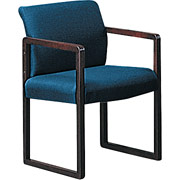 HON 370 Series Mahogany Guest Chair in Blue