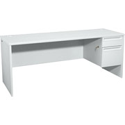HON 38000 72" x 24" Right Single Pedestal Credenza, Gray/Gray