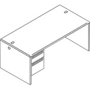 HON 38000 Series "L" Workstation Desk for Right Return, 66"W, Gray/Gray