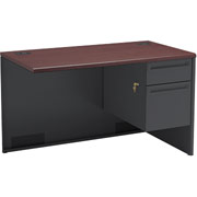 HON 38000 Series Right Return, Mahogany/Charcoal