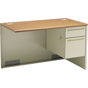 HON 38000 Series Right Return, Medium Oak/Putty