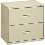 HON  400 Series 30" Wide 2-Drawer Lateral File/Storage Cabinet, Putty