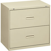 HON 400 Series 30" Wide 2-Drawer Lateral File/Storage Cabinet, Putty