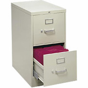 HON 500 Series 25" Deep, 2-Drawer, Letter Size, Vertical File Cabinet, Putty