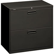HON 500 Series 30" Wide, 2-Drawer Lateral File/Storage Cabinet, Charcoal