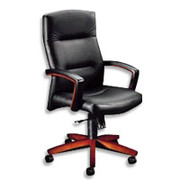 HON 5000 Series Vinyl Executive High Back Swivel/Tilt Chair, Henna Cherry Finish