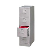 HON 510 Series 25" Deep 4-Drawer Letter-Size File Cabinet, Light Gray