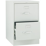 HON 530 Series 25" Deep, 2-Drawer Legal-Size Vertical File Cabinet, Light Gray