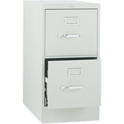 HON 530 Series 25" Deep, 2-Drawer Letter-Size Vertical File Cabinet, Light Gray