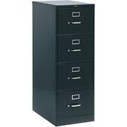 HON 530 Series 25" Deep, 4-Drawer Legal-Size Vertical File Cabinet, Black