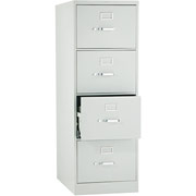 HON 530 Series 25" Deep, 4-Drawer Legal-Size Vertical File Cabinet, Light Gray