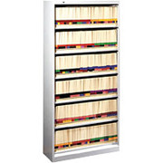 HON 6-Shelf 36" Wide, Legal-Size Open File, Light Gray