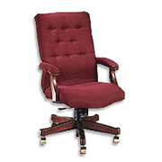 HON 6540 Series Executive High Back Swivel Chair, Burgundy Fabric