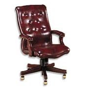 HON 6540 Series Executive High Back Swivel Chair with Vinyl Upholstery, Burgundy