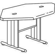 HON 66000 Series 24" Corner Desk, Mahogany/Charcoal