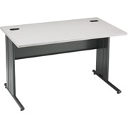 HON 66000 Series 48" Computer Desk, 29 1/2"D, Light Gray/Charcoal