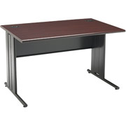HON 66000 Series 48" Computer Desk, 29 1/2"D, Mahogany Charcoal