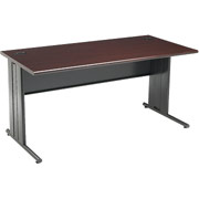 HON 66000 Series 60" Computer Desk, 29 1/2" D,  Mahogany/Charcoal
