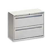 HON 800 Series 36" Wide 2-Drawer Lateral File/Storage Cabinet, Light Gray