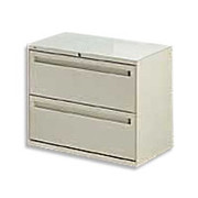 HON 800 Series 36" Wide 2-Drawer Lateral File/Storage Cabinet, Putty