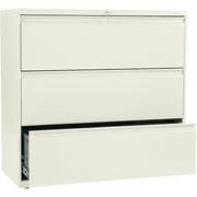 HON 800 Series 36" Wide 3-Drawer Lateral File/Storage Cabinet, Putty