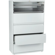 HON 800 Series 42" Wide 5-Drawer Lateral File/Storage Cabinet, Light Gray