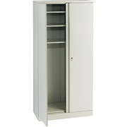 HON Easy-to-Assemble 78" High, 5 Shelf Storage Cabinet, Light Gray