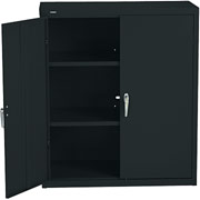 HON Industrial Grade, 3 Shelf Assembled Storage Cabinets, 42"H x 36"W x 18"D, Black