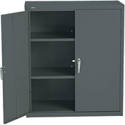 HON Industrial Grade, 3 Shelf Assembled Storage Cabinets, 42"H x 36"W x 18"D, Charcoal