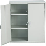 HON Industrial Grade, 3 Shelf Assembled Storage Cabinets, 42"H x 36"W x 18"D, Light Gray
