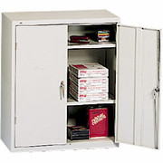 HON Industrial Grade, 3 Shelf Assembled Storage Cabinets, 42"H x 36"W x 18"D, Putty