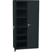 HON Industrial-Grade, 6 Shelf Assembled Storage Cabinets, 72"H x 36"W x 18", Black