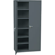 HON Industrial-Grade, 6 Shelf Assembled Storage Cabinets, 72"H x 36"W x 18", Charcoal