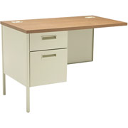 HON Metro Classic Left Return, Putty/Medium Oak