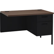 HON Metro Classic Right Return, Black/Walnut